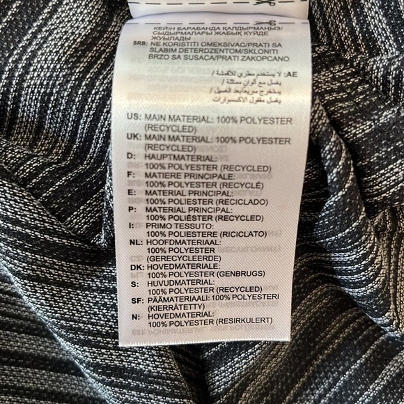 Adidas Golf Polo Short sleeve Space-dyed black & white grey shirt top Size Small - Picture 6 of 12